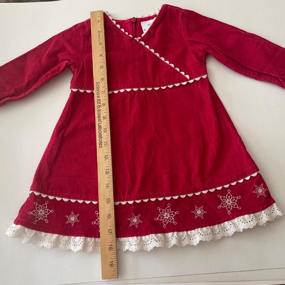 Hanna Andersson Red Corduroy Snowflake Dress - Picture 9 of 12